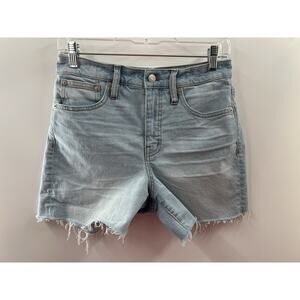 Madewell Women’s Cut Off High Rise Light Wash Denim Stretch Shorts Size 26